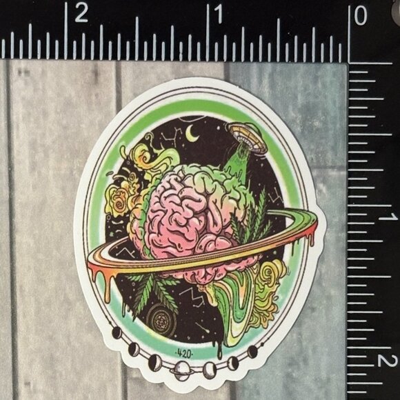 🌀10/$10🌀 Psychedelic 420 Reusable Waterproof Vinyl Sticker Decal - Picture 1 of 1